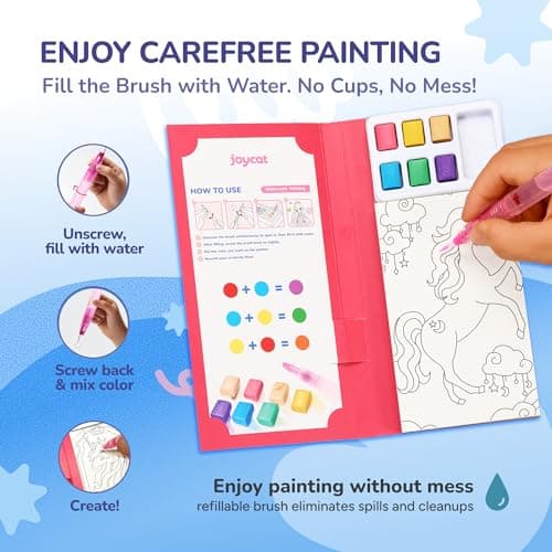 JoyCat 2 Pack Pocket Paint with Water Coloring Books for Kids — view 4