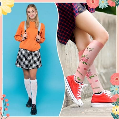 Zuimei 6 Pairs Compression Socks for Women Men 15-20 mmHg, Circulation Support Flight Travel Socks for Nursing Running Travel Hiking, Non Slip Athletic Stockings(L/XL) — view 4