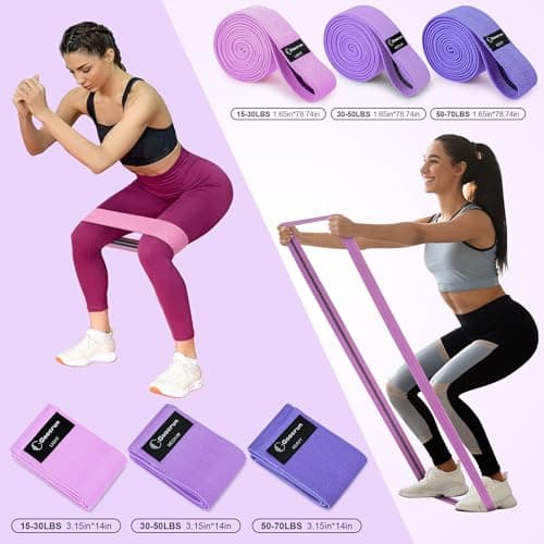 Goocrun Pilates Ring Set Exercise Equipment, with Fabric Resistance Bands Set, Pilates Ball, Sliding Disks. Portable Home Gym - with Fitness Guide Poster (Purple) — view 5