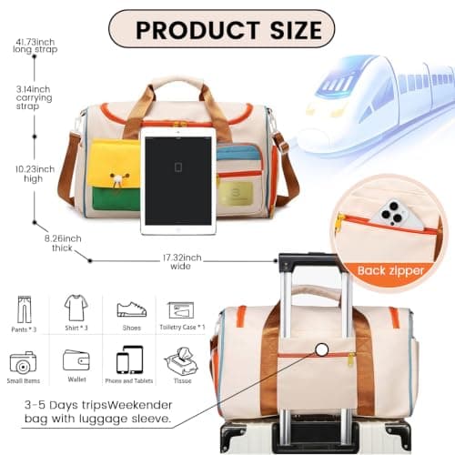 Foldable Travel Duffle Bag,Waterproof Lightweight Holdall Luggage Bags — view 2