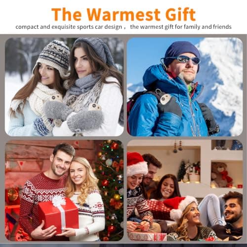 HONEYYEAR Hand Warmers Rechargeable 2 Pack, 10000mAh Electric Hand Warmers, Reusable Portable Pocket Heater, LED Display & 3 Levels, Gifts for Christmas, Outdoor, Golf, Travel, Hunting, Camping — view 5
