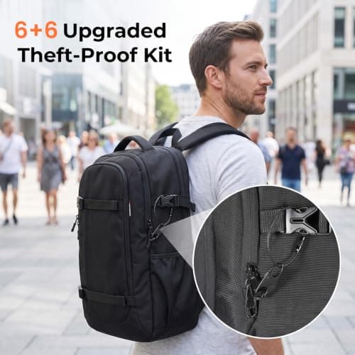12Pcs Anti Theft Zipper Clips Double-Opening Backpack Zipper Locks, Black — view 3