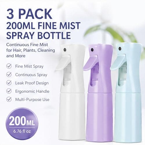 3-Piece Set 200ml Water Spray Bottle for Hair, Continuous Spray Bottle — view 3
