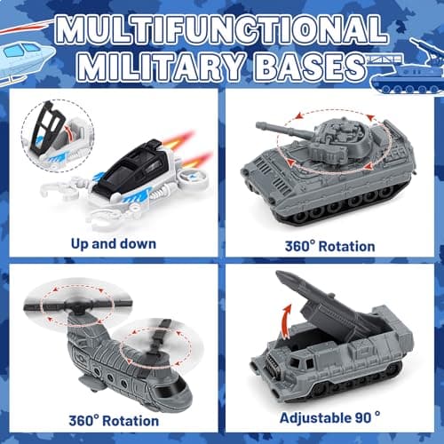 deAO Military Base Army Toys Set with Toy Soldiers & Play Map for Kids 3+ — view 2