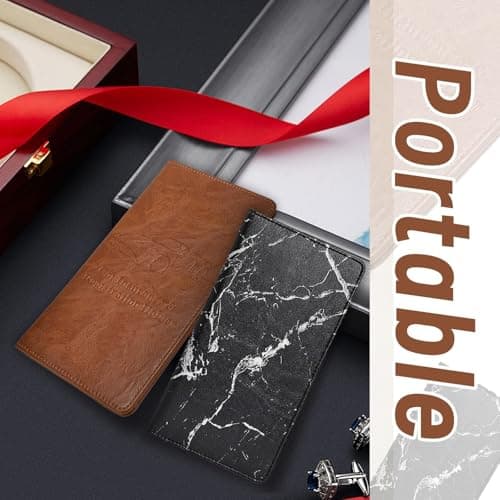 Car Document Holder Organiser, Leather Vehicle Insurance and Registration Holders Wallet Case Travel Card Holder for ID Card, Driving Licence, Key Contact Information Cards, Black — view 4