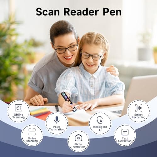 Scan Reader Pen, 134 Languages Scan Translator Pen for Dyslexia, Smart Digital Reading Pen Device Online/Offline for Elderly, Kids, Students, Supports Voice, Scan, Photo Translation, Text to Speech — view 5