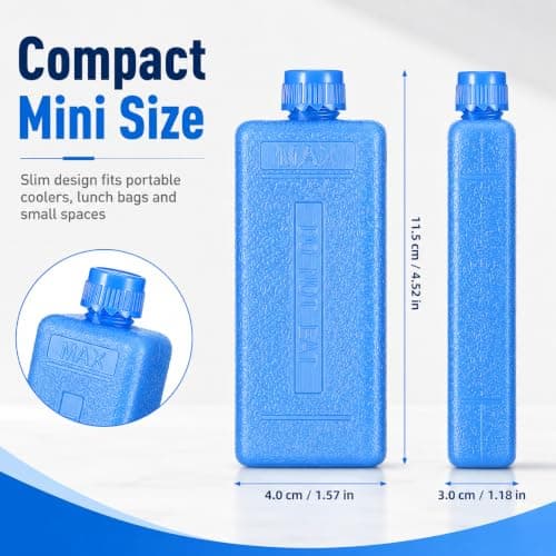 Ciieeo 8-Pack Reusable Ice Packs for Portable Air Conditioner Fan, Mini Freezer Blocks for Cooler Bags, Small Cooling Bricks for Lunch Box Picnic and Camping, Blue Evaporative Chiller Accessories — view 5