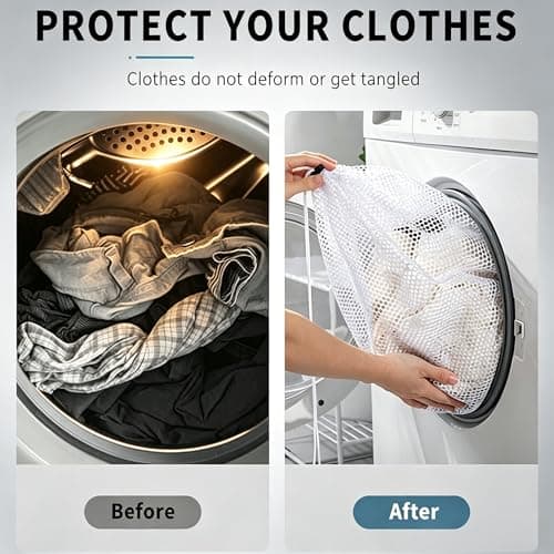 4 Pack Mesh Laundry Bags, Drawstring Lock Washing Machine Net Laundry Bags 30x40cm, Wash Bags for Delicates, Bras, Underwear, Socks, Baby Clothes, Travel Dorm Lingerie (white) — view 2