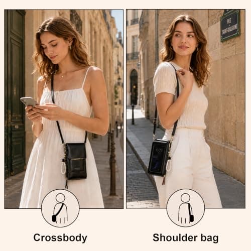 Touch Screen Crossbody Phone Bag for Women Anti Theft Crossbody Bag Purse — view 5