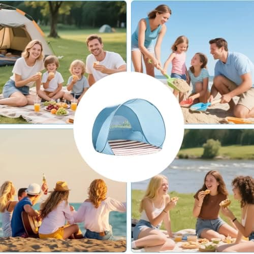 Portable Beach Shelter, 3-4 Person, UPF 50+ Tent — view 4