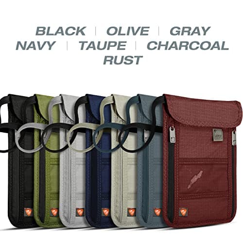 Lewis N. Clark RFID Neck Stash, Navy, One Size, RFID Blocking Stash Neck Wallet, Travel Pouch + Passport Holder for Women & Men — view 4