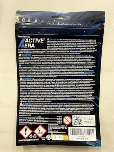 Active Era Mosquito Repellent Bracelet, Insect Midge & Mosquito Bands - Powerful DEET Free Formula - Waterproof with 250 Hours / 10 Days of Protection (Clear, Black & White - 18 Pack) — view 3