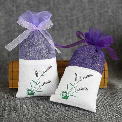 Lavender Sachet Bags 6pcs Cotton Ribbon Pouches for Travel — view 6