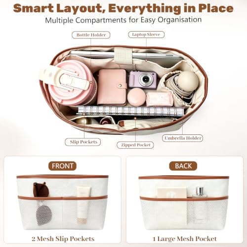 FANGCCC Bag Organiser for Longchamp Le Pliage Long Handle (M) — view 3