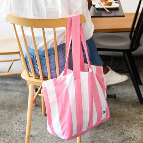 Dock & Bay Everyday Beach Tote Bag - Reusable Beach Handbag & Shopping Carrier - Cabana - Malibu Pink — view 2