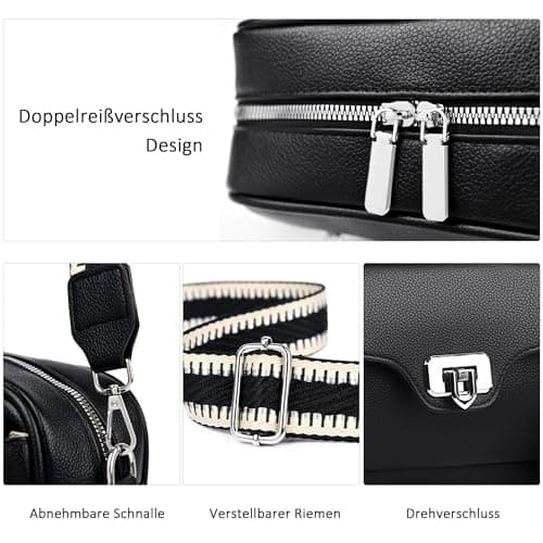 Myhozee Cross Body Bag Women Handbags for Women Vegan Leather Shoulder Bag Handbag with Adjustable Wide Strap & 3-Slot Card Holder for Ladies Girls Travel Shopping Work Daily Use Brown — view 5