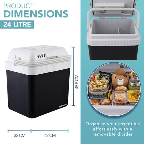 HEFTMAN 24L Electric Cool Box - Electric Cooler Box 12V 240V — view 3