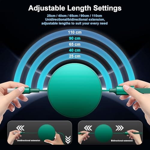 66W Multi Charger Cable 3 in 1 Fast Charging, 6A Retractable Charging Cable with Micro USB Type C Phone Port for 16 Pro, 16 Plus, MacBook, Pad, Galaxy, Green — view 3