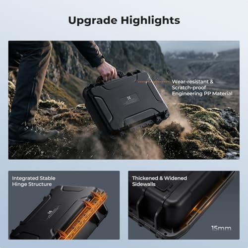 K&F CONCEPT Waterproof Hard Case, IP67 Portable Protective Case Camera Case — view 6