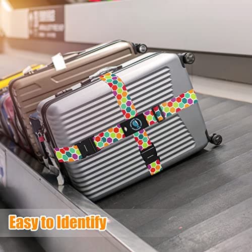 Travel Luggage Straps, Adjustable Luggage Straps for Suitcases, Cross Suitcase Belt with Quick Release Buckle for Luggage Suitcase Baggage — view 5