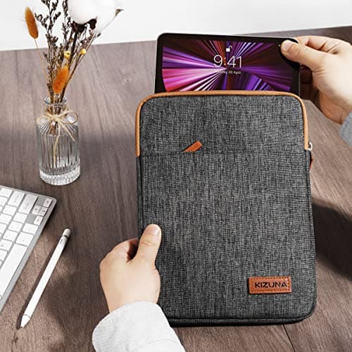 KIZUNA 7.9-8 Inch Tablet PC Sleeve Laptop Case Water Resistant Bag Cover for iPad mini 4/8" SAMSUNG Galaxy Tab/7.9" ASUS ZenPad/LENOVO Tab 4 8 Plus/ACER Iconia One 8- Brown — view 2