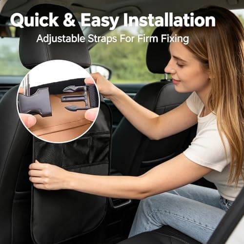 Heropen 2PCS Waterproof Anti-Kick Universal Car Seat Back Protector Mats — view 5