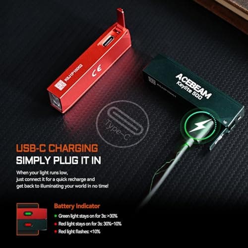 ACEBEAM Keylite 500 High Lumens Keychain Light Rechargeable — view 6