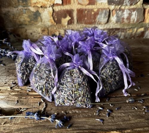 10 Aromatic French Lavender Bags Fresh Handmade Naturally Fragranced Moth Repellent, Sleep Aid, Vacuum Sealed for Freshness