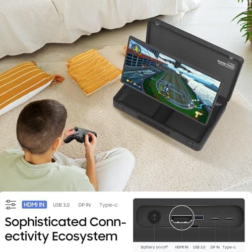 apolosign packgo 27 inch Portable Entertainment System, Compact Suitcase Design, Smart TV, Android OS, 3D Bluetooth Speakers, Built-in 6H Battery, Briefcase Screen, Perfect for — view 5