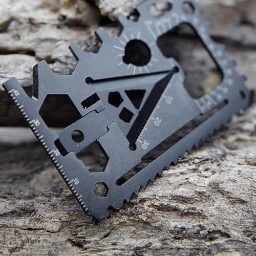 GMBYLBY 18 in 1 Stainless Steels Multitool Card Credit Sized Wallet Multitool for Hiking Camping and Emergencies Situation Stainless Steels Credit Sized Portable Tool — view 3
