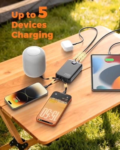 Power Bank 27000mAh with 4 Built-in Cables Portable Charger Fast Charging — view 4