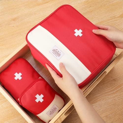 Invalidism 3 Pcs Red First Aid Bag Empty — view 6