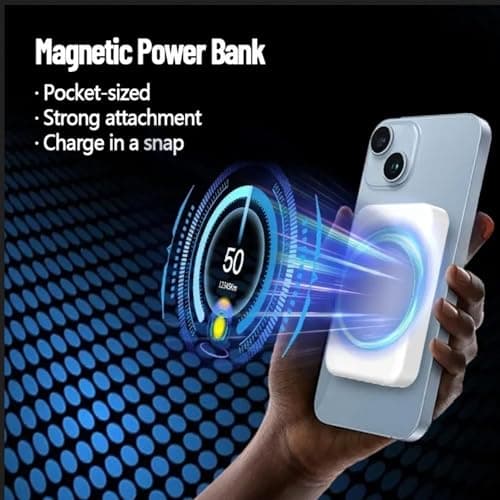 6-in-1 Mobile Charging Kit Gift Box – Portable Power Bank, Wireless Earbuds, Magnetic Charger Compatible with iPhone, USB-C Cable & Fast Wall Adapter – All-in-One Phone Accessories Set (White) — view 2