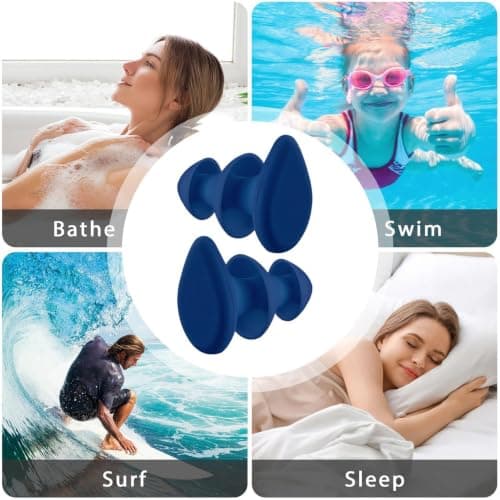 Swimming Ear Plugs Silicone Reusable Noise Cancelling – Protection Buds Kit — view 5