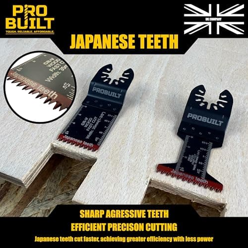 ProBuilt 120PCS Oscillating Multi Tool Blades | Universal Saw Blades & Sandpaper Kit for Wood & Metal Cutting | High-Carbon Steel | Compatible with DeWalt, Makita, Dremel, Milwaukee, Fein & More — view 6