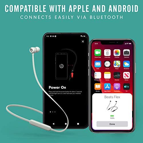 Beats Flex Wireless Earphones – Apple W1 Headphone Chip, Magnetic Earbuds, Class 1 Bluetooth, 12 Hours of Listening Time, Built-in Microphone - Smoke Grey — view 3