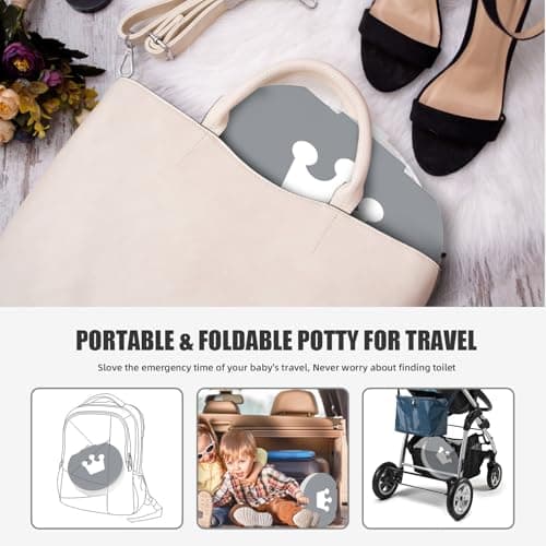 Travel Potty for Toddlers, Portable Foldable Potty Training Seat for Kids — view 3