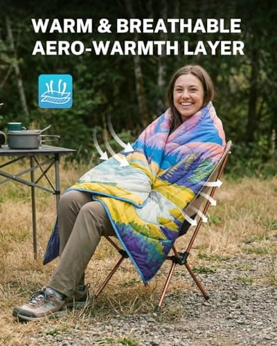 Gonex Camping Blanket, Packable Wearable Puffy Outdoor Blanket Quilt — view 2