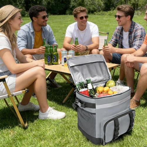 Rolling Cooler Large Insulated Ice Chest — view 2