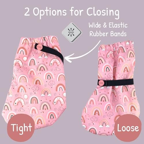 HECKBO Baby rain Booties 18-24 Months - Waterproof with Fleece Lining - Rainbow - Outdoor mud Shoes for Babies & Toddlers — view 5