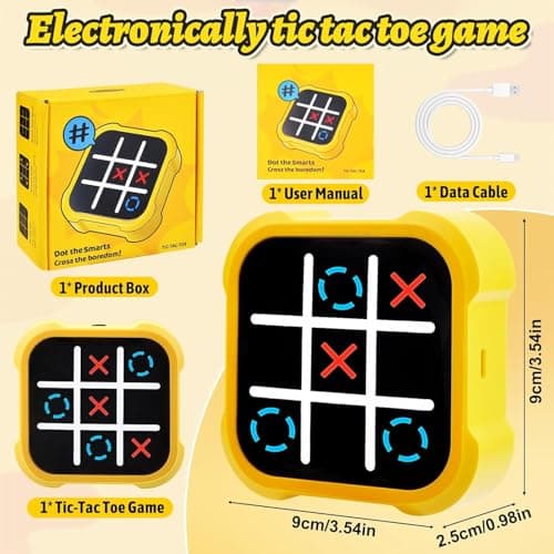 Tic Tac Toe Game, Rechargeable Travel Games, Noughts and Crosses Game — view 6