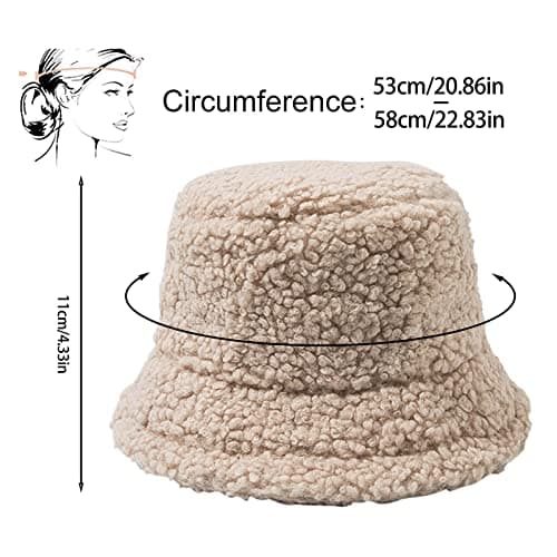Womens Solid Thermal Windproof Bucket Fisherman Hat Winter Outdoor Casual Travel Accessory (Yellow, One Size) — view 5
