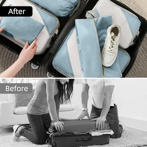 SYEXDZON Compression Packing Cubes, 8pcs Travel Organisers — view 4