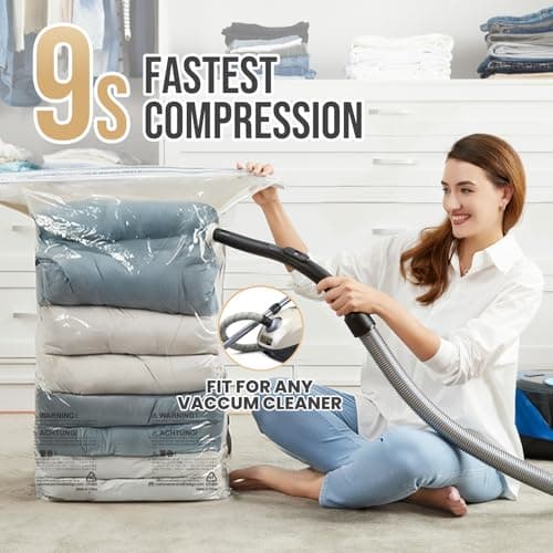 TAILI Extra Large Vacuum Storage Bags Cube 4 Jumbo(80x100x38 CM), Cream — view 4
