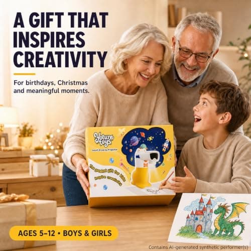 Yoturetoys AI Drawing Projector for Kids, Birthday Gift Toy, Ages 5-12 — view 6