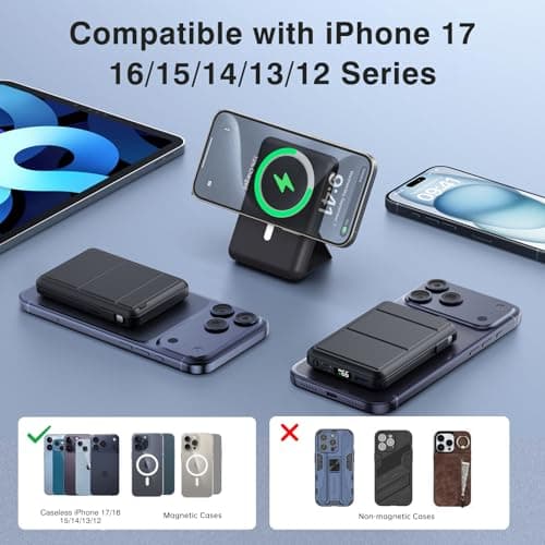 Azmuth for Magsafe Power Bank, 10000mAh Magnetic Battery Pack 20W — view 3
