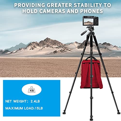 ZOMEI 188cm/74" Aluminum Extra-high Lightweight Travel Camera Tripod Black — view 5