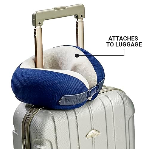 Go Travel Super Supportive & Ergonomic Memory Foam Dreamer Travel Neck Pillow (Light Blue) — view 4