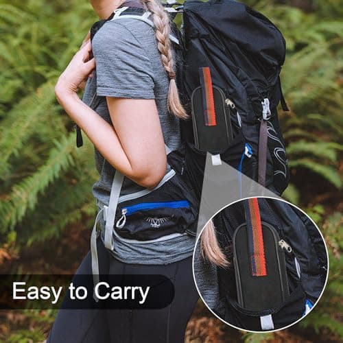 VANRA Portable Travel Utensils Set with Case 4-Piece Stainless Steel Camping Cutlery Set Reusable Silverware Set for Work Fork Spoon Knife Chopstick for Lunch Box School Picnic (Black) — view 6