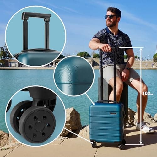 CabinMax Underseat Cabin Suitcase, Easyjet Cabin Bag 45x36x20 Hand Luggage — view 4